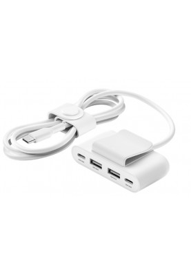 Belkin Адаптер 2хUSB-C/2хUSB-A, 2м, білий