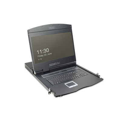 Digitus Консоль Modular 19" TFT, 8 port KVM, US keyboard, RAL 9005