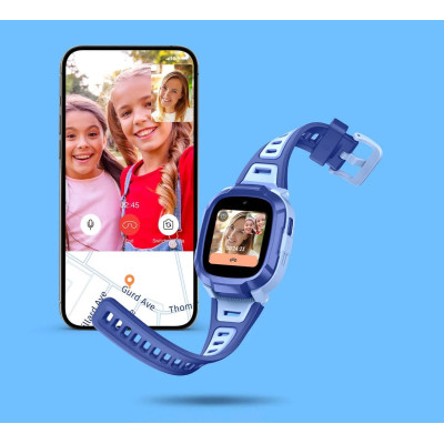 Mibro Дитячий годинник-телефон P6, 1.4", 240x280, GPS, 2MP, 900мА·год, 2АТM, синій