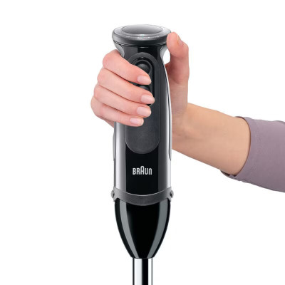 Braun Блендер заглибний MultiQuick 5, 1000Вт, чаша-600мл, винчик, міні-подріб., чорний