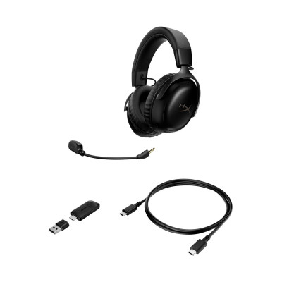 HyperX Гарнітура ігрова Cloud III S, WL/USB-A/USB-C, чорний