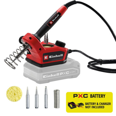 Einhell Паяльник акумуляторний TE-SI 18/480 Li E - Solo 18В 205-480°С LCD-дисплей 0.1кг без АКБ та ЗП