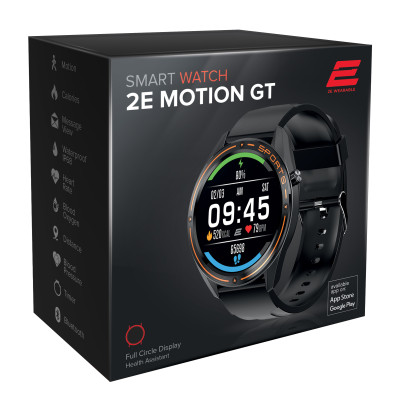 2E Смарт-годинник Motion GT 46 mm Black-Orange