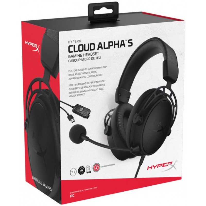 HyperX Гарнітура ігрова Cloud Alpha S Black