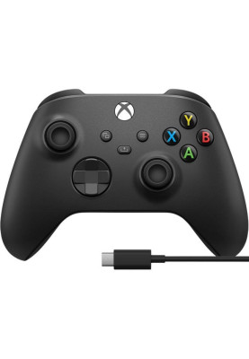 Майкрософт Геймпад Xbox BT, Carbon Black (USB cable)