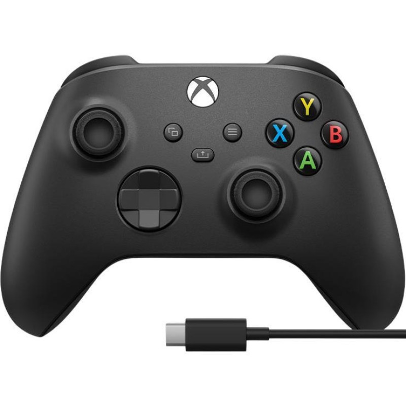 Microsoft Геймпад Xbox BT, Carbon Black (USB cable)
