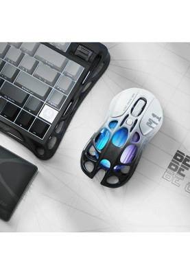 GravaStar Миша Mercury M1 Pro, BT/WL/USB-A, RGB, чорно-білий
