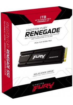 Kingston Накопичувач SSD M.2 1TB PCIe 4.0 Fury Renegade + радіатор