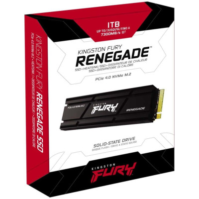 Kingston Накопичувач SSD M.2 1TB PCIe 4.0 Fury Renegade + радіатор