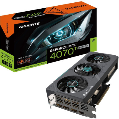 Gigabyte Відеокарта GeForce RTX RTX 4070 Ti SUPER 16GB GDDR6X EAGLE OC