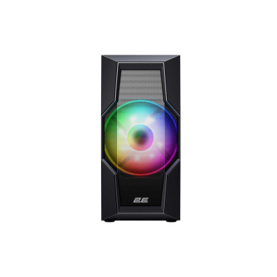 2E Gaming Корпус Turbo G2057B без БЖ 2xUSB3.0, 1xUSB2.0, 1x200мм, ARGB, 3x120мм ARGB, VGA 345мм, LCS ready, HUB, TG Side Panel, ATX, чорний