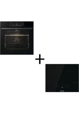 Gorenje Комплект (духовка електрична BOS6737E06BG + поверхня індукційна GI6401BSC), 743032, чорний
