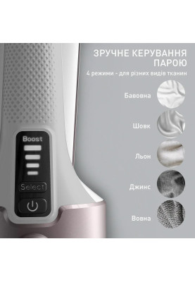 Tefal Відпарювач компактний Pure Force 2в1, 1800Вт, 180мл, постійна пара - 35гр, керам. підошва, білий