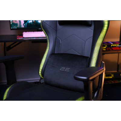 2E Gaming Крісло OGAMA II RGB, ПУ шкіра, 3D-Armrests, чорний 2E Gaming Крісло OGAMA II RGB, ПУ шкіра, 3D-Armrests, чорний