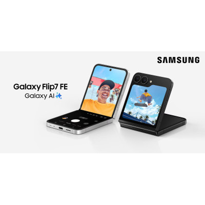 Samsung Смартфон Galaxy Flip 7 FE 5G (F761) 6.7"/3.4" 8/256ГБ, 1SIM, 4000мА•год, білий Samsung Смартфон Galaxy Flip 7 FE 5G (F761) 6.7"/3.4" 8/256ГБ, 1SIM, 4000мА•год, білий
