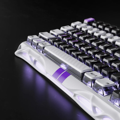 GravaStar Клавіатура механічна Mercury V75 80keys, Magnetic Jade Pro, 8K, USB-A, RGB, Mecha Gray