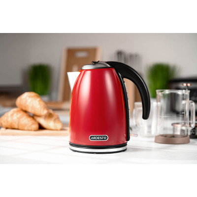 ARDESTO Електрочайник EKL-F340R 1.7л/2200Вт/strix контроль/нерж. сталь/червоний