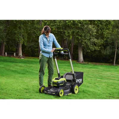 Ryobi Газонокосарка акумуляторна RY36LMXSP53A-160 самохідна MAX POWER 36В акб 1х6А·год дека 53см 70л 20-100мм 3в1 LED-фари до 3200м.кв