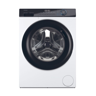 Haier Пральна машина фронтальна, 7кг, 1200, A+++, 44см, дисплей, пара, інвертор, люк чорний, прямий привод, білий