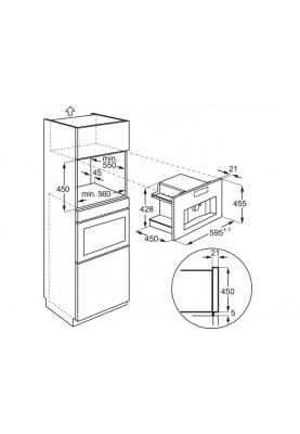 Electrolux Кавомашина вбудована, 2,5л, зерно+мелена, автомат.капуч, дисплей, сернор.керування, підсвітка, чорний