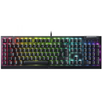 Razer Клавіатура механічна BlackWidow V4 X 110key, Green Switch, USB-A, EN/RU, RGB, чорний