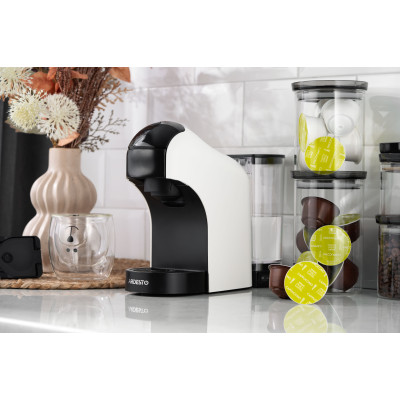 ARDESTO Кофеварка капсульна, 0.8л, капсули Nespresso, Nescafe Dolce Gusto, мелена кофе, сенсорне керування, білий