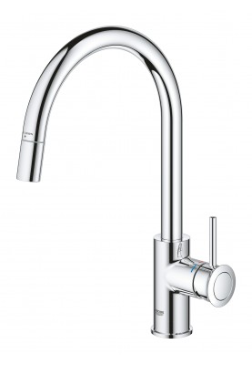 Grohe Змішувач для кухні BauClassic, довж.виливу - 215мм, поворотний, 1важіль, хром