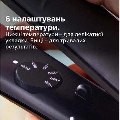 Philips Випрямляч Series 3000, темп.режимів-6, 160-230С, кераміка, чорний