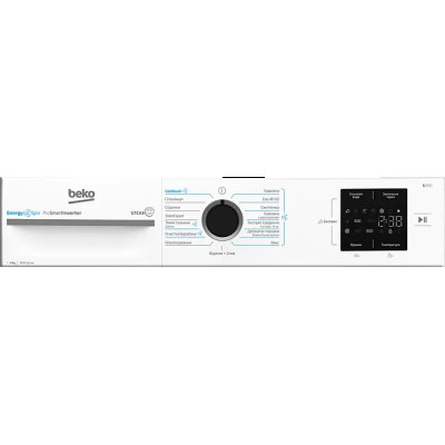 Beko Пральна машина фронтальна, 8кг, 1000, A, 55см, дисплей, інвертор, пара, білий Beko Пральна машина фронтальна, 8кг, 1000, A, 55см, дисплей, інвертор, пара, білий