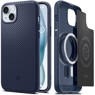 Spigen Чохол для Apple iPhone 15 Mag Armor MagFit, Navy Blue