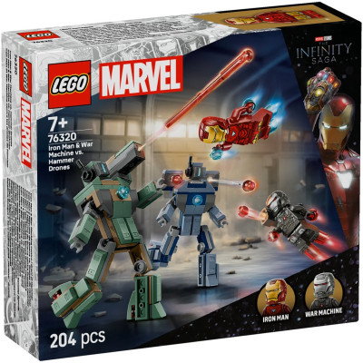 LEGO Конструктор Super Heroes Залізна людина та Бойова Машина проти Хаммер Дронів