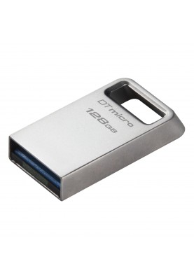 Kingston Накопичувач 128GB USB 3.2 Gen1 DT Micro R200MB/s Metal