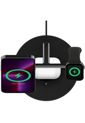 Belkin Зарядне бездротовий пристрій 3в1 MagSafe iPhone/Watch/AirPods, чорний