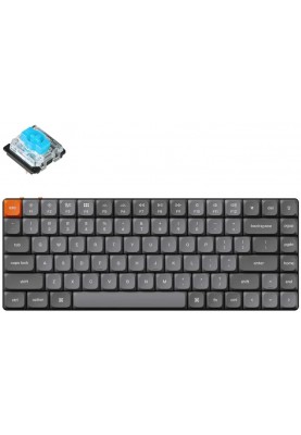 Keychron Клавіатура механічна K3 Max 84Key, Gateron MX 2.0 Blue, WL/BT/USB-A, QMK, Hot-swap, EN/UKR, RGB, чорний