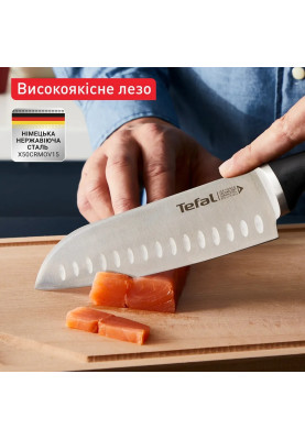 Tefal Набір ножів Ice Force, 2шт, нержавіюча сталь, пластик, чорний