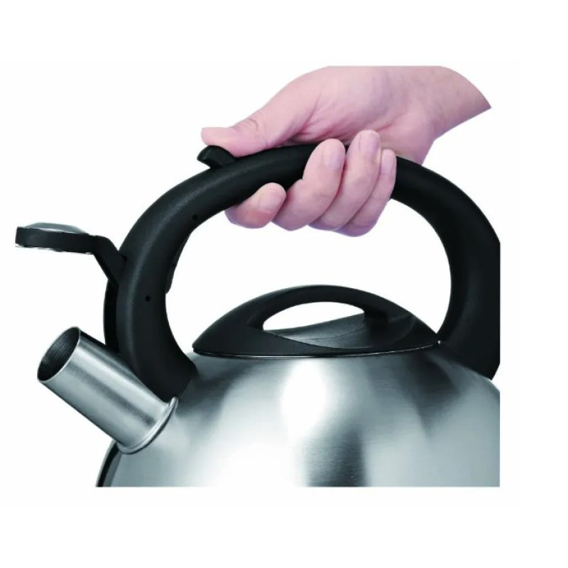 Tefal Чайник зі свистком Tefal, 2.5л, нержавіюча сталь, сталевий, чорний