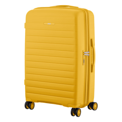 2E Валіза, Aero, поліпропілен, середня, 63/78 л, TSA, 4 колеса, EXP, янтарно-жовтий