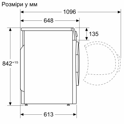 Siemens Сушильна машина Siemens тепловий насос, 9кг, D, 61см, дисплей, білий
