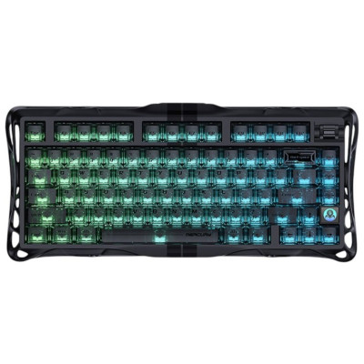 GravaStar Клавіатура механічна Mercury V75 80keys, Magnetic Jade Pro, 8K, USB-A, RGB, Stealth Black
