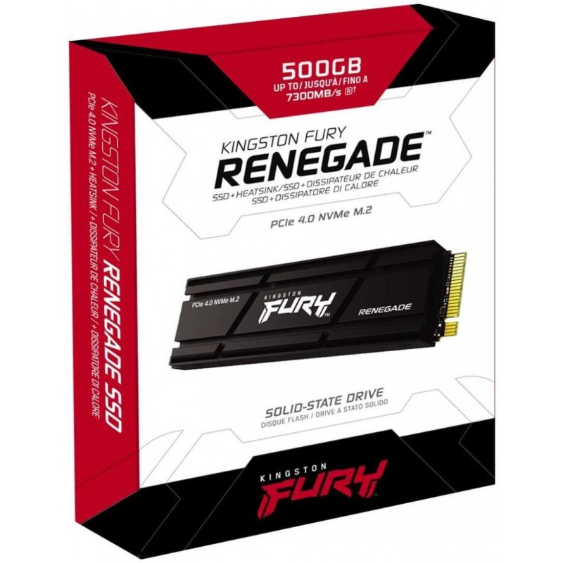 Kingston Накопичувач Kingston M.2 500GB PCIe 4.0 Fury Renegade + радіатор