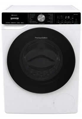 Gorenje Пральна машина фронтальна, 10,5кг, 1400, A+++, 60см, дисплей, інвертор, пара, Wi-Fi, білий