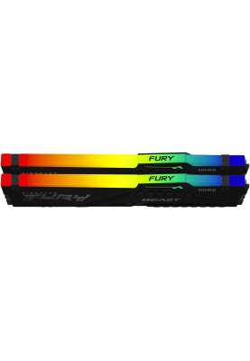 Kingston Пам'ять ПК Kingston DDR5 64GB KIT (32GBx2) 6400 FURY Beast RGB XMP