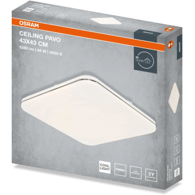 Osram Світильник накладний CEILING PAVO 430мм Square 48Вт 4000K Osram Світильник накладний CEILING PAVO 430мм Square 48Вт 4000K