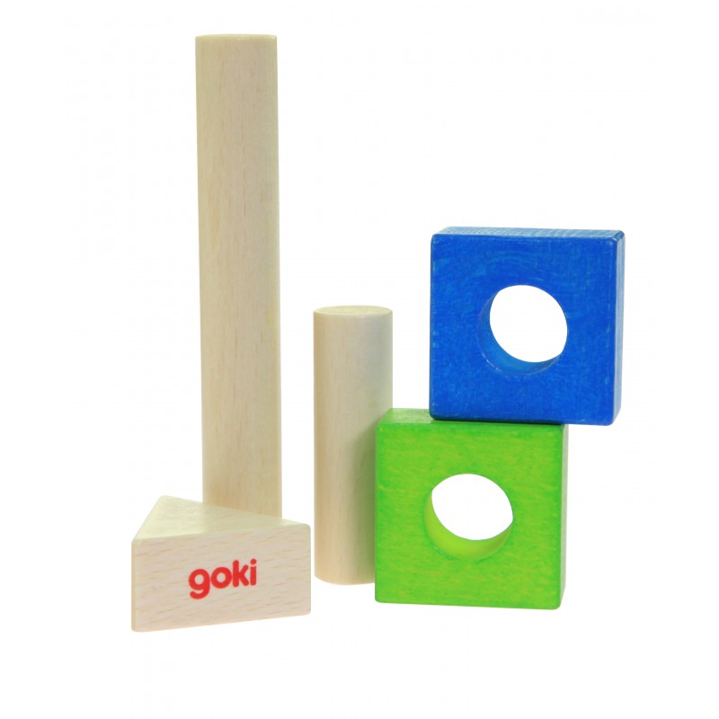 goki Конструктор дерев'яний Будівельні блоки (рожевий)