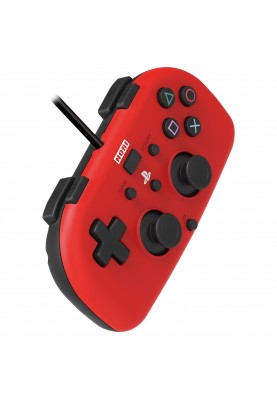 Hori Геймпад проводной Mini Gamepad для PS4, Red