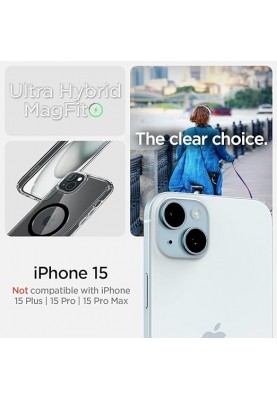 Spigen Чохол для Apple iPhone 15 Ultra Hybrid MagFit, Black