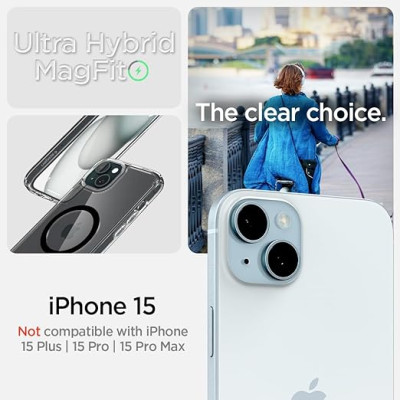 Spigen Чохол Apple iPhone 15 Ultra Hybrid MagFit, Black
