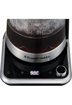 Russell Hobbs Електрочайник Attentiv Kettle, 1.7л, Strix, скло, база зі сховищем для шнура, сірий