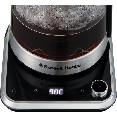 Russell Hobbs Електрочайник Attentiv Kettle, 1.7л, Strix, скло, база зі сховищем для шнура, сірий