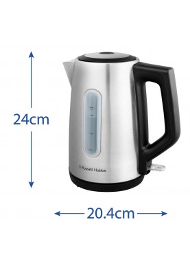 Russell Hobbs Електрочайник Heaton, 1.7л, нержавіюча сталь, сріблясто-чорний